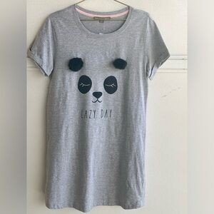 Peace Love & Dreams Panda Bear Night Sleep Tee|Shirt|Gown Cotton Size Medium New